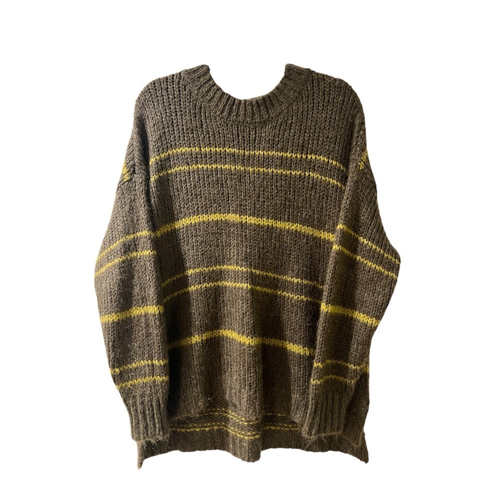 Aerie Wool Mohair Blend Oversized Chunky Knit Grandpa Lounge Sweater- Size M